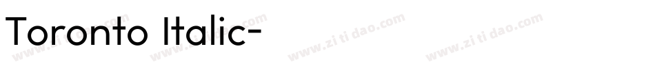 Toronto Italic字体转换
